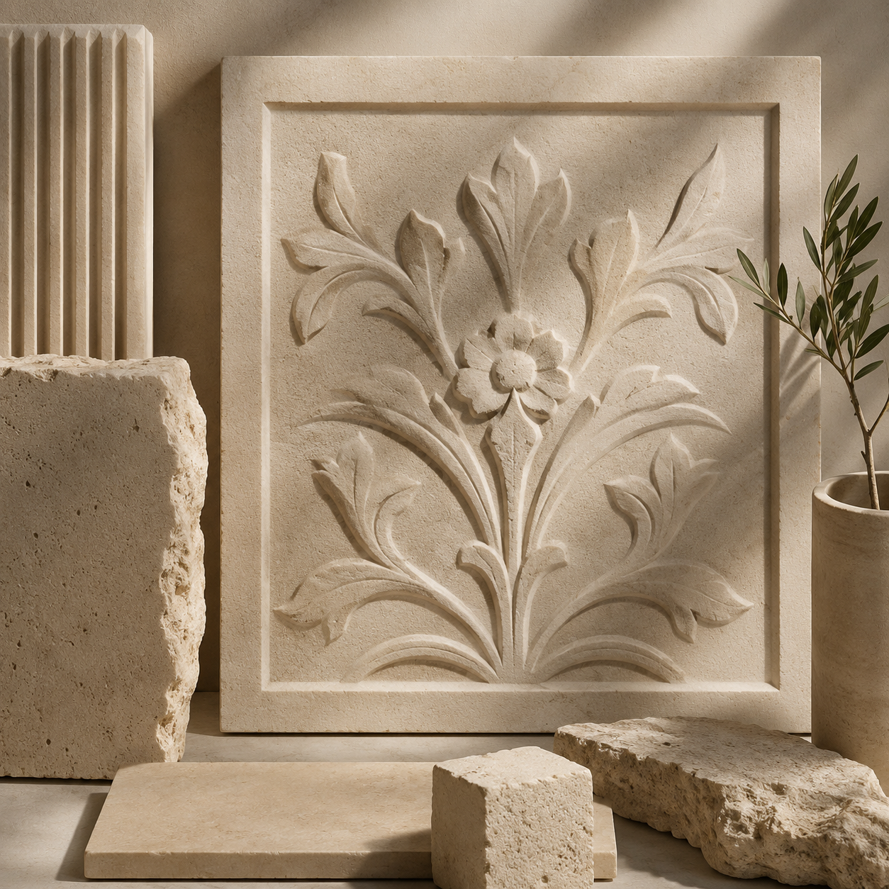 Travertine surface detail
