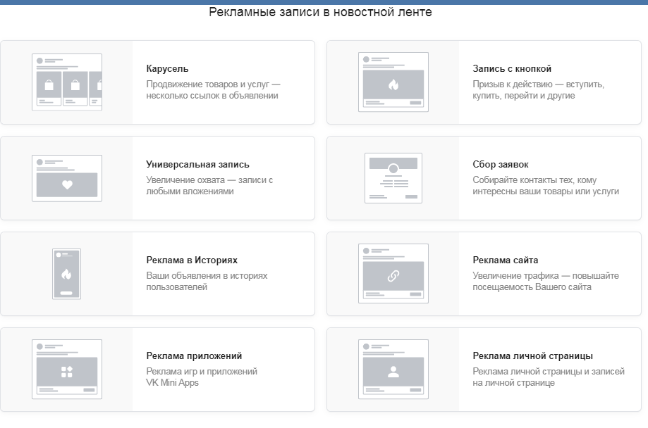 специальные форматы рекламы во вконтакте