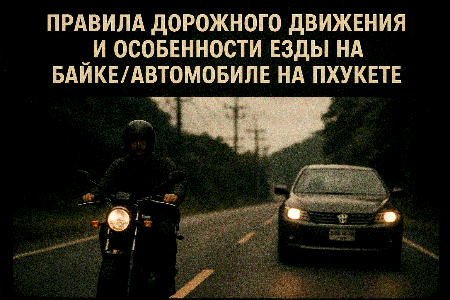 Представьте: вы летите на байке по пустынной дороге Лаяна, слева бирюзовое море, справа джунгли, а впереди — закат над Андаманским морем. Это и есть настоящая свобода Пхукета. Но каждый год в высокий сезон 70 % серьёзных ДТП с туристами происходят именно 