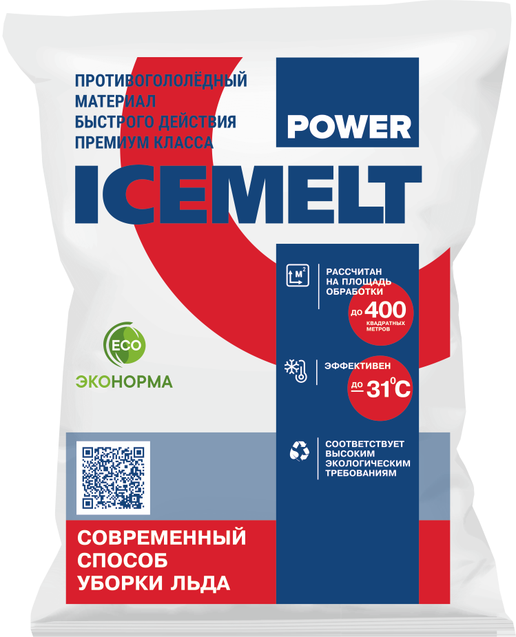 Упаковка противогололёдного реагента ICEMELT Power