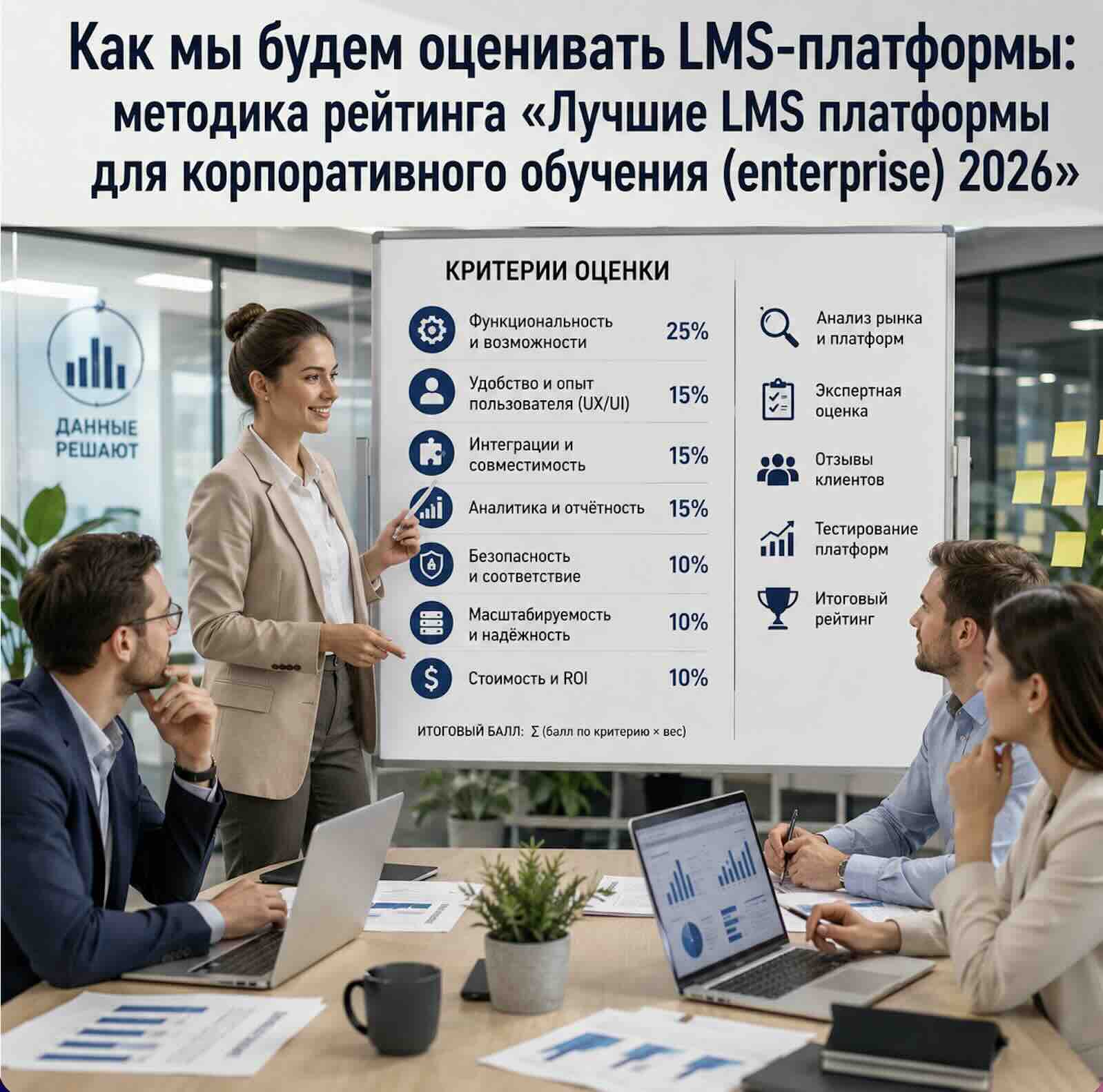 Как мы будем оценивать LMS-платформы: методика рейтинга «Лучшие LMS платформы для корпоративного обучения (enterprise) 2026»