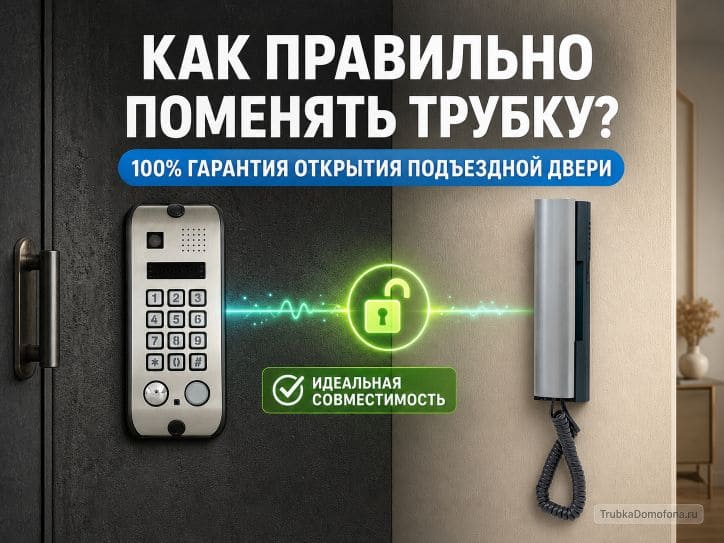 Как поменять трубку домофона от подъездного домофона чтобы она 100 открывала дверь