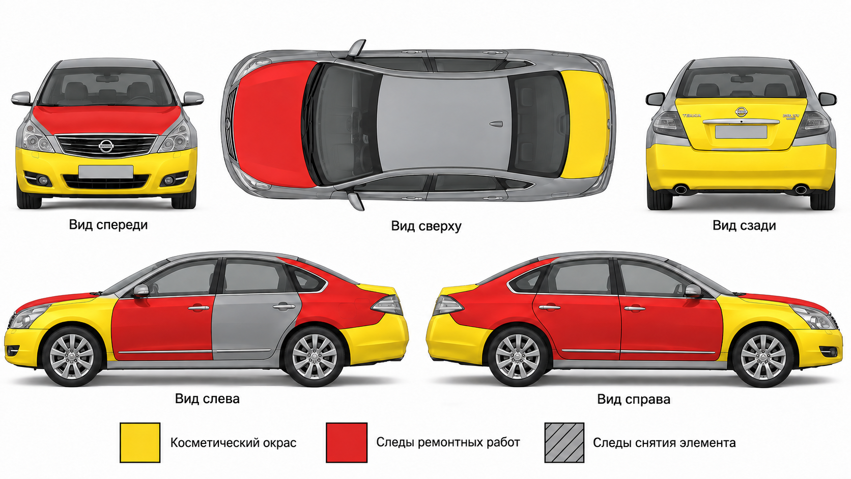 Карта ЛКП Nissan Teana II