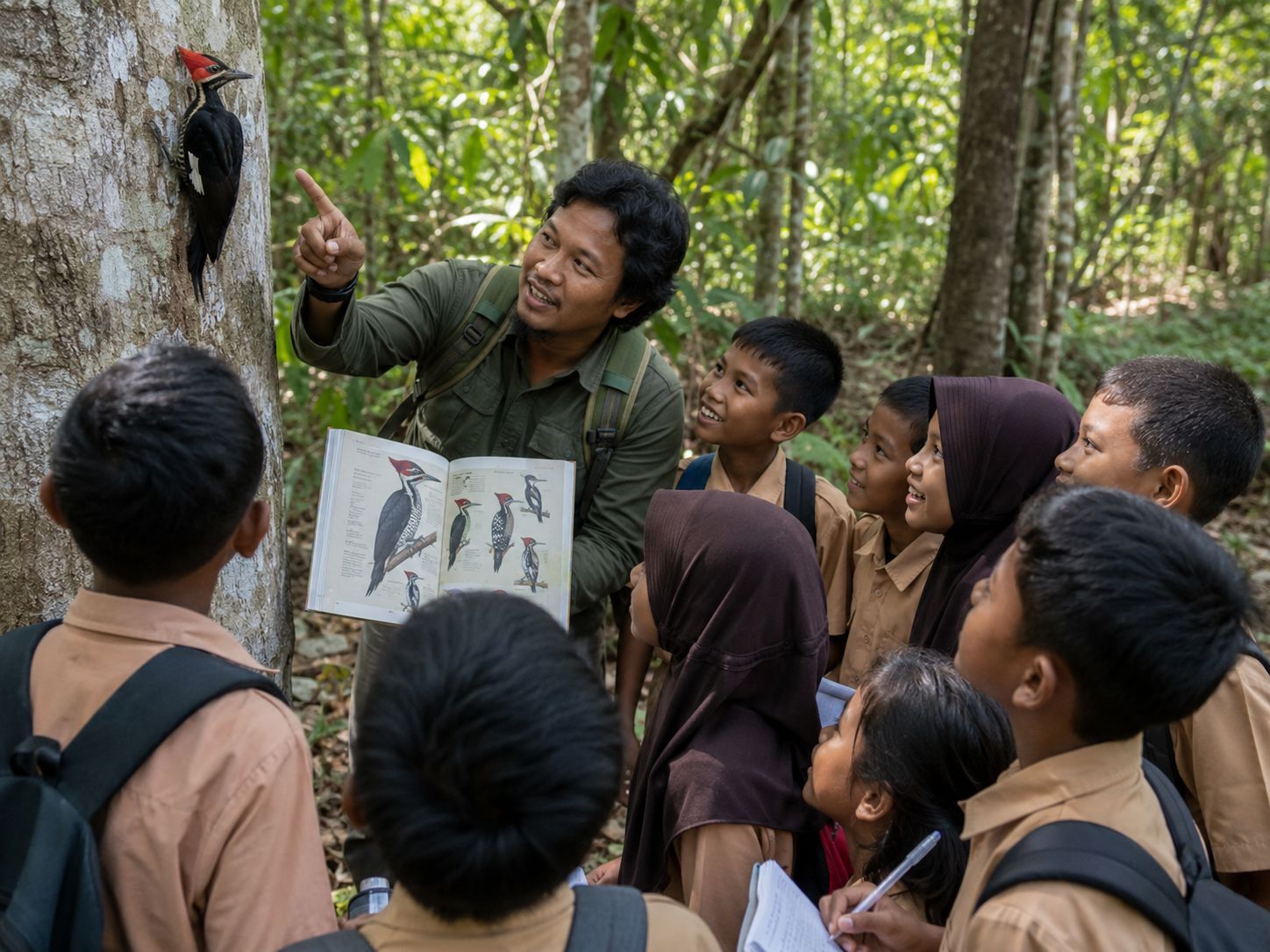 Edukasi anak Indonesia tentang burung Pelatuk Sampit dan hutan Kalimantan