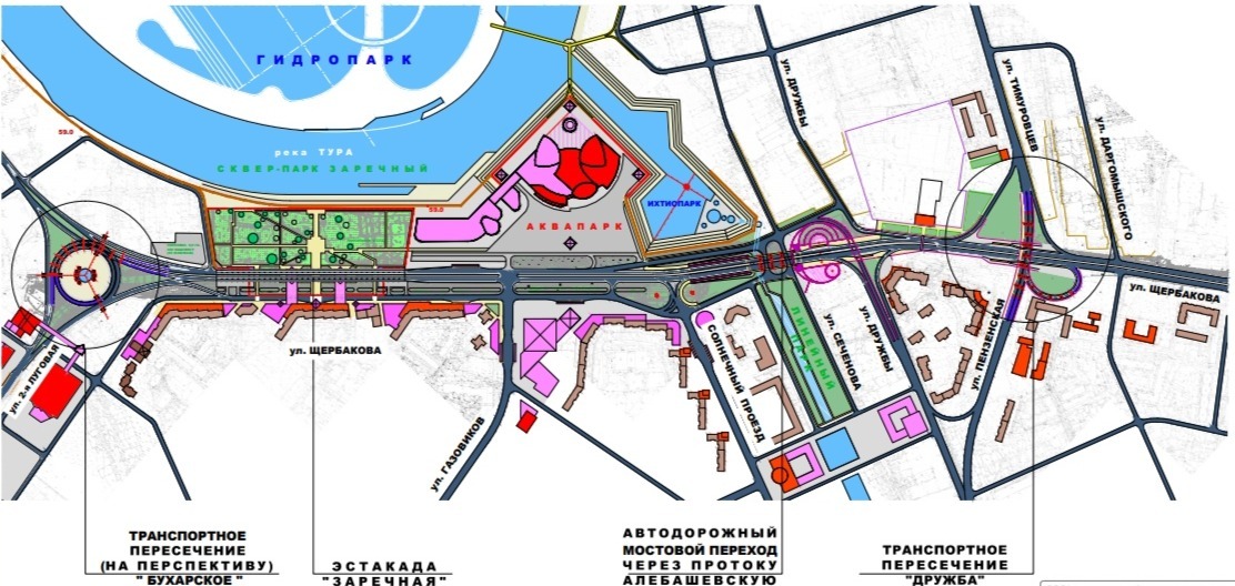 Новый мост через туру тюмень на щербакова план