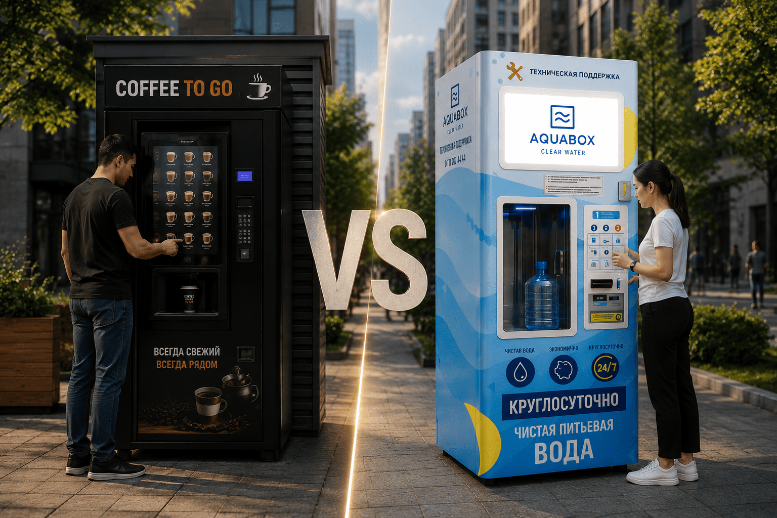 Kofe Apparatlari va Aquabox Suv Vendingi Taqqoslovi 2026