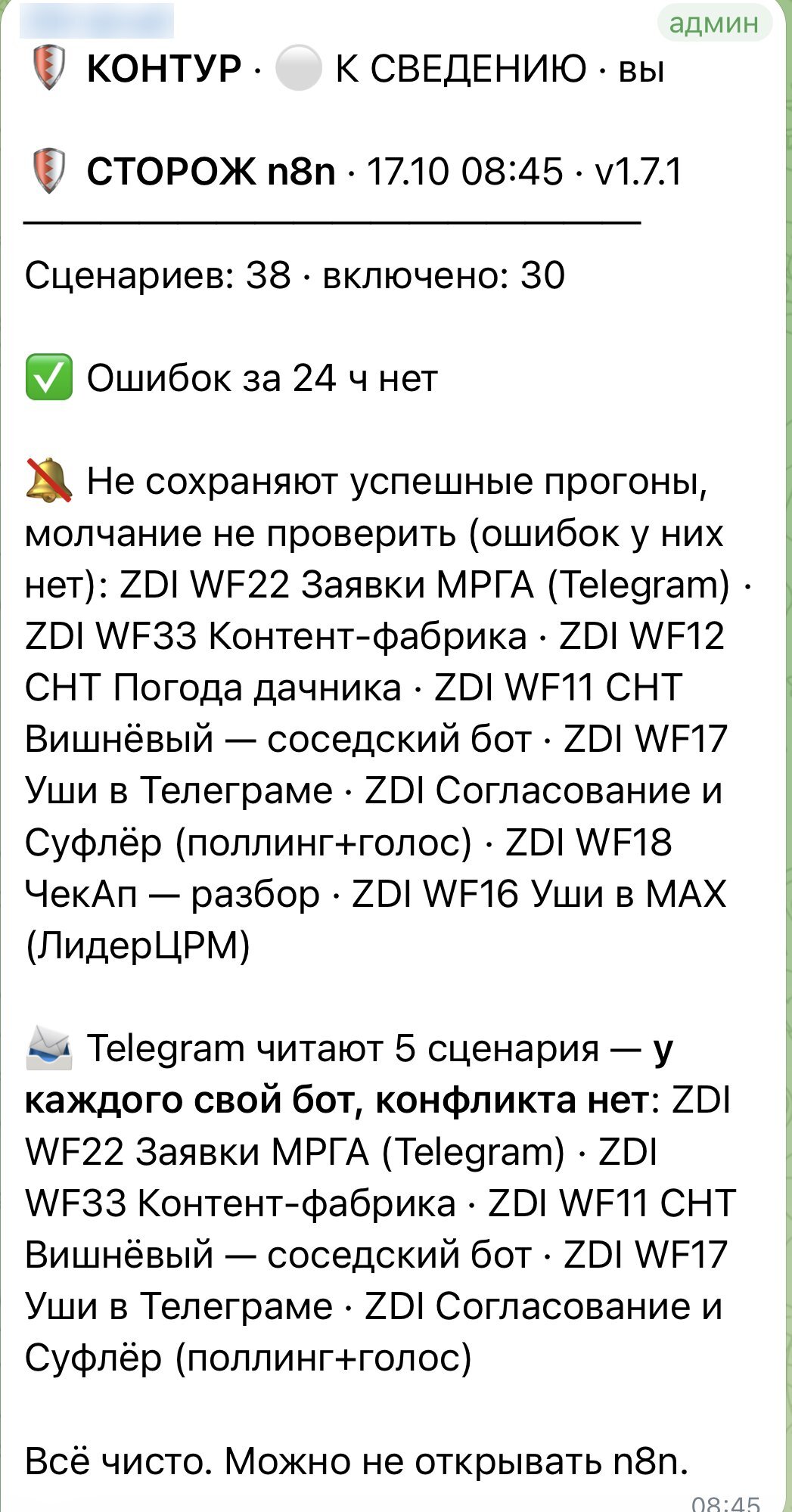 Сторож роботов: ошибок нет