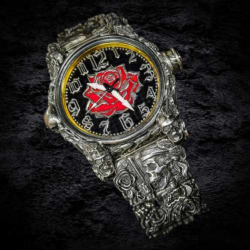 мужские серебряные часы, элитные дорогие часы, дорогие часы из серебра.