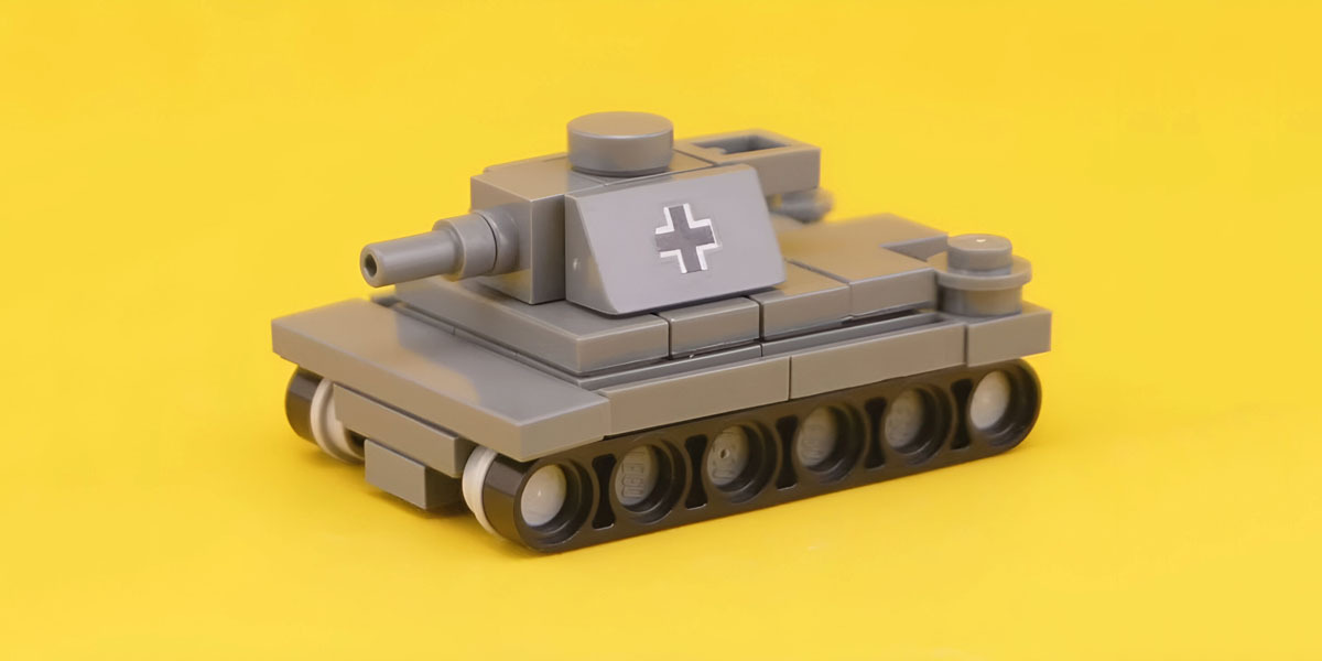 LEGO мини самоделка: Танк Panzer 3 (рис. 1)
