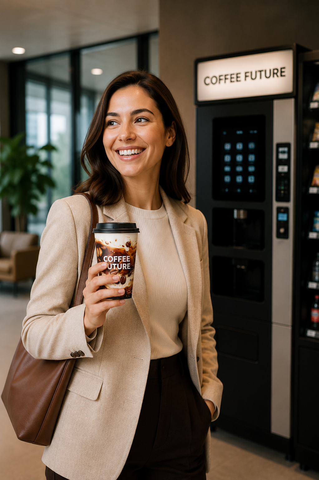 Premium lounge area with vending machines