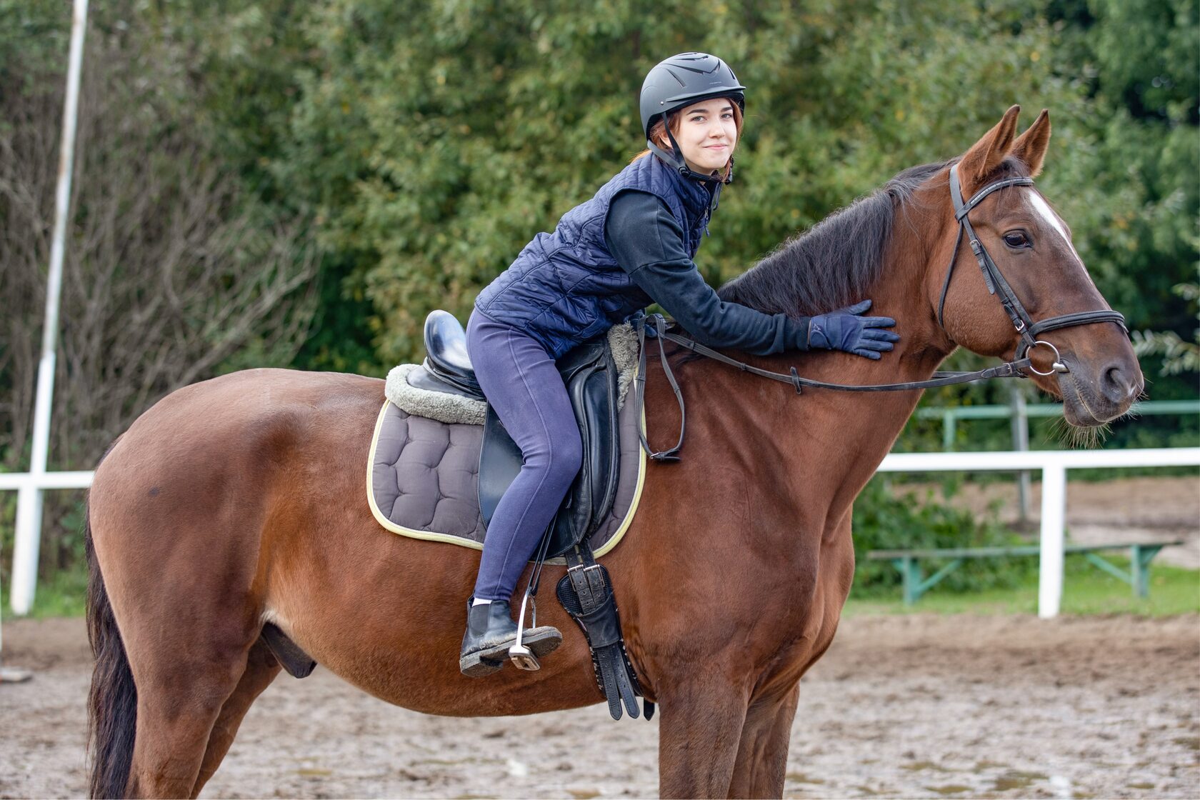 Конно-спортивный клуб Прованс. КСК Прованс Гром. Девушка занимается конным спортом.