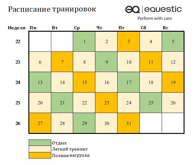 Мой график тренировок на выходные картинка