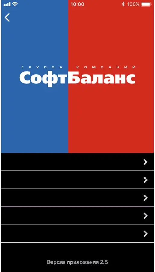Экран «О приложении» с номером версии внизу