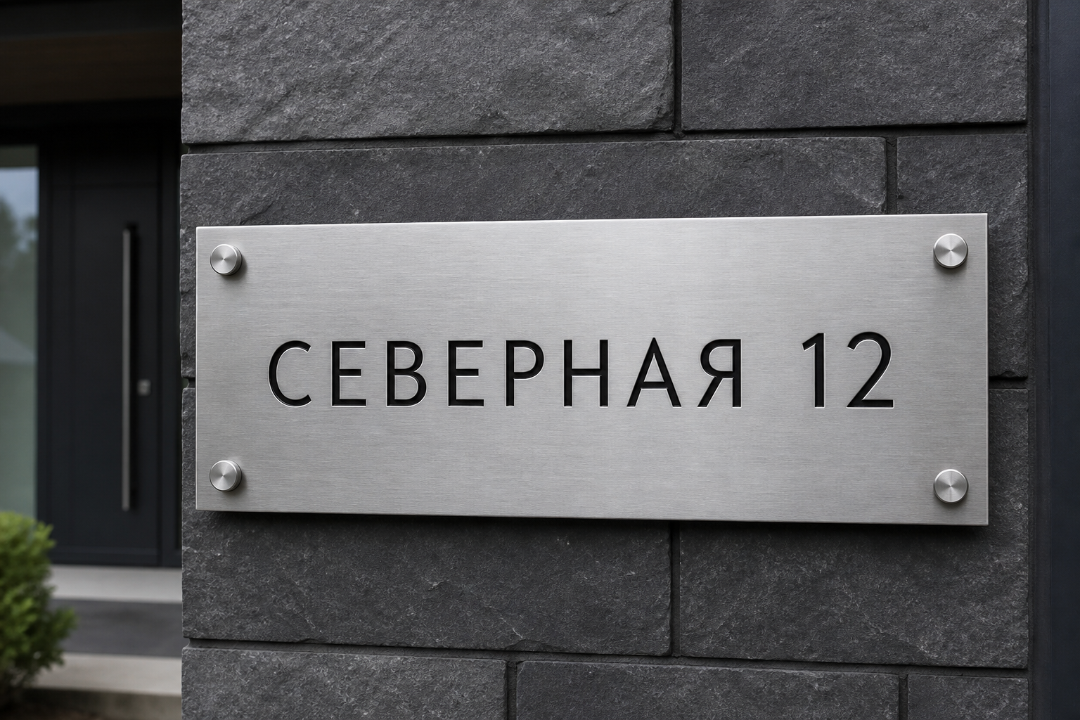 СЕВЕРНАЯ 12 — адресная табличка с крупными цифрами