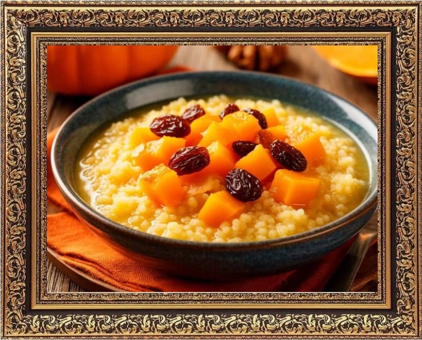 пшенная каша с тыквой и изюмом