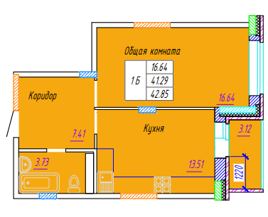 ЖК Волжская тройка планировка однокомнатной квартиры