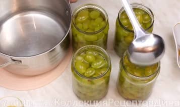 Приготовление маринованного винограда как оливки на зиму: шаг 5