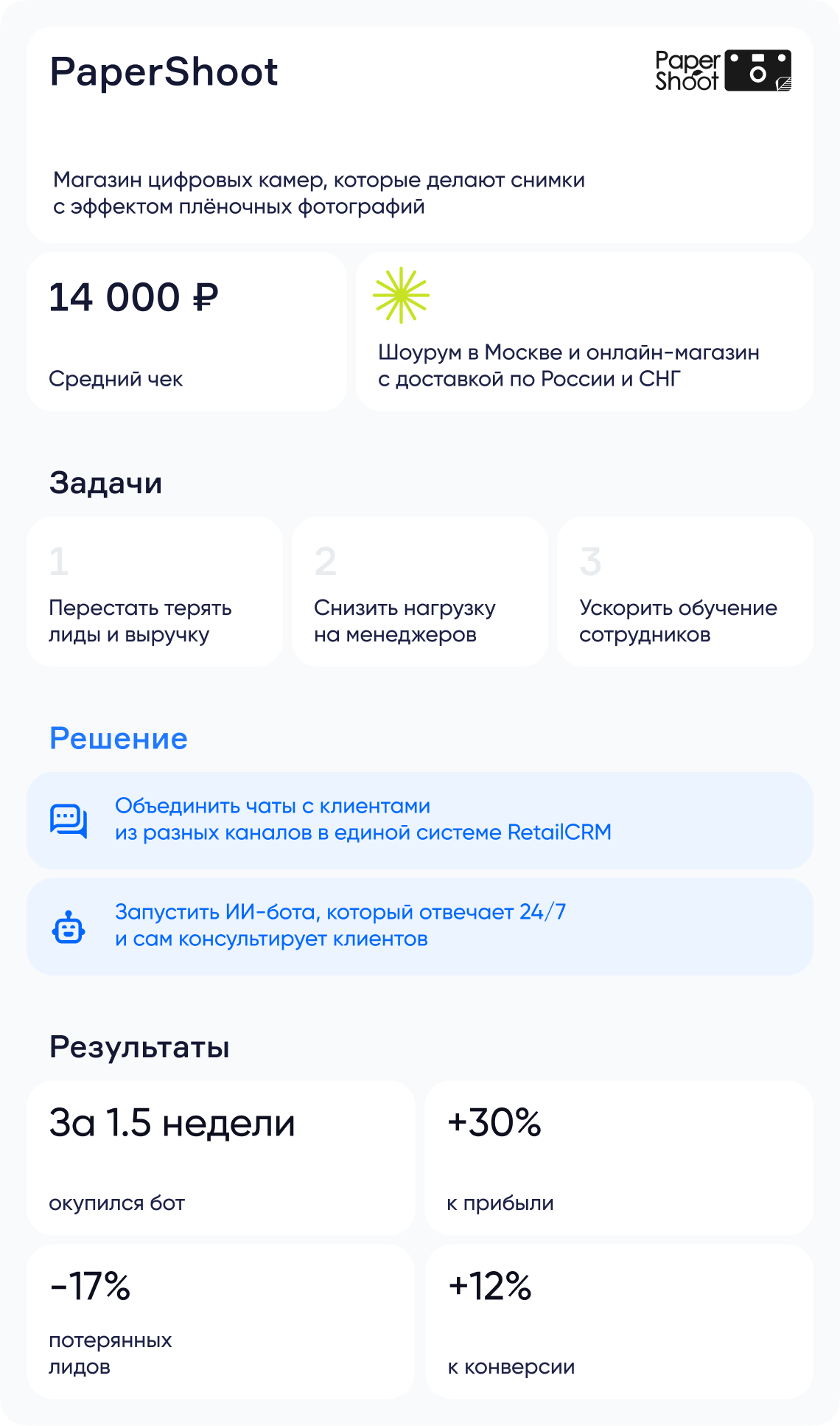 Результаты внедрения ИИ-бота