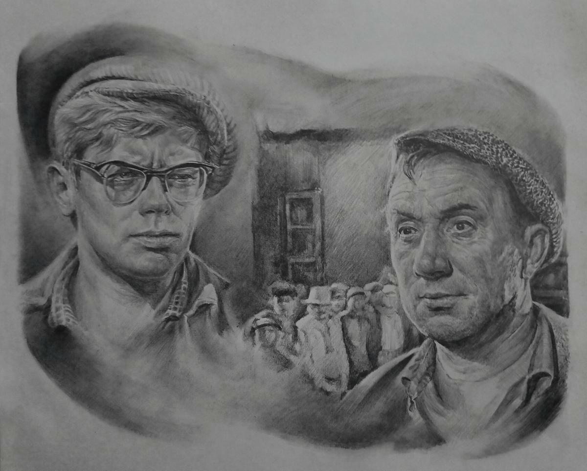  Операция ы или Новые приключения Шурика, рисунки графикой, портреты актеров, купить картину, нарисовать рисунок, приключения Шурика, русские комедии, рисунки, Александр Демьяненко, графика рисунки, красивые картины, Алексей Смирнов, рисунки карандашом, красивые рисунки, творчество, картины художников, графика купить, картины