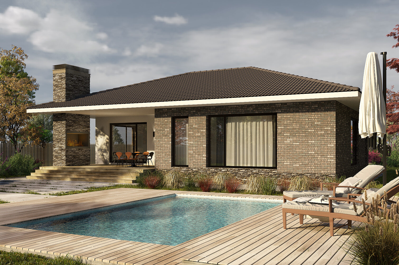 Проект комбинированного дома Апрель - Единая Строительная Компания