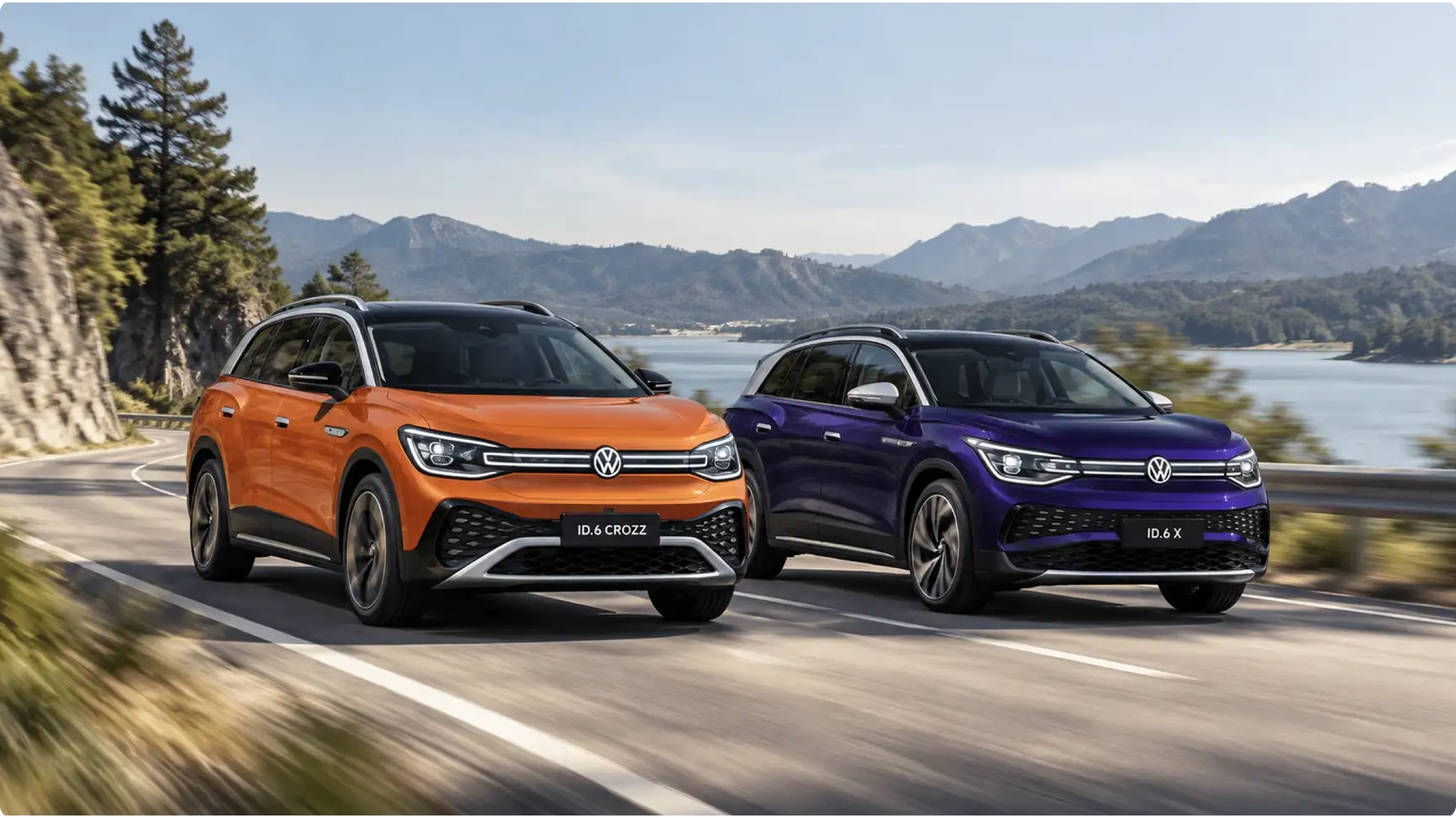 Volkswagen ID.6 CROZZ и ID.6 X в движении — сравнение моделей