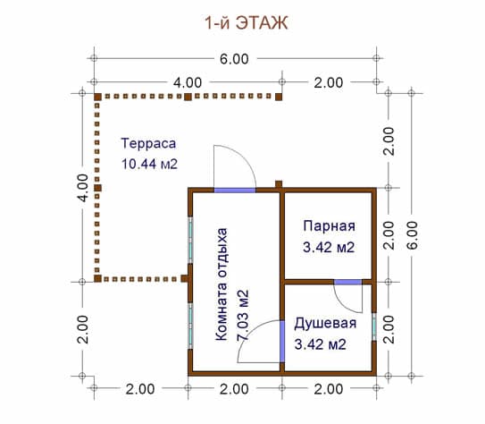 Баня из кирпича проекты 6х6