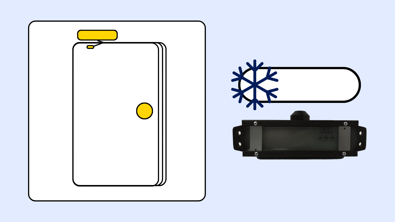 Анимация работы доводчика HOTWINTER