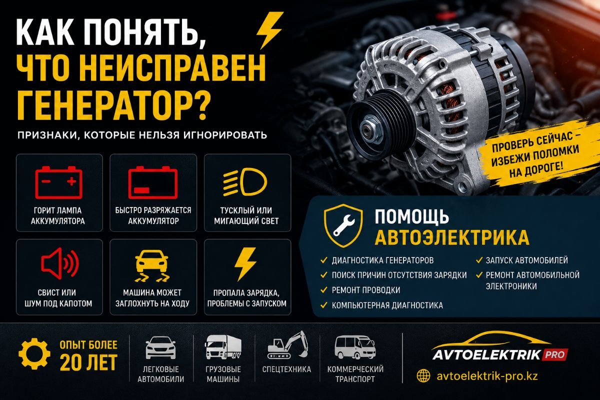 Не работает генератор автомобиля: