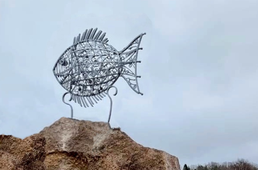 В Карелии появился арт-объект «Железная рыба Ладоги»