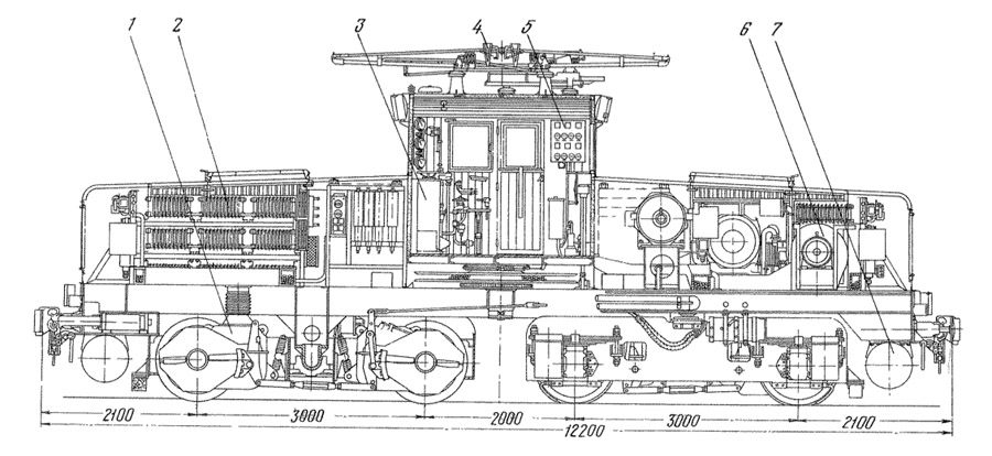 Промышленный электровоз СО (V-КП-2) чертеж