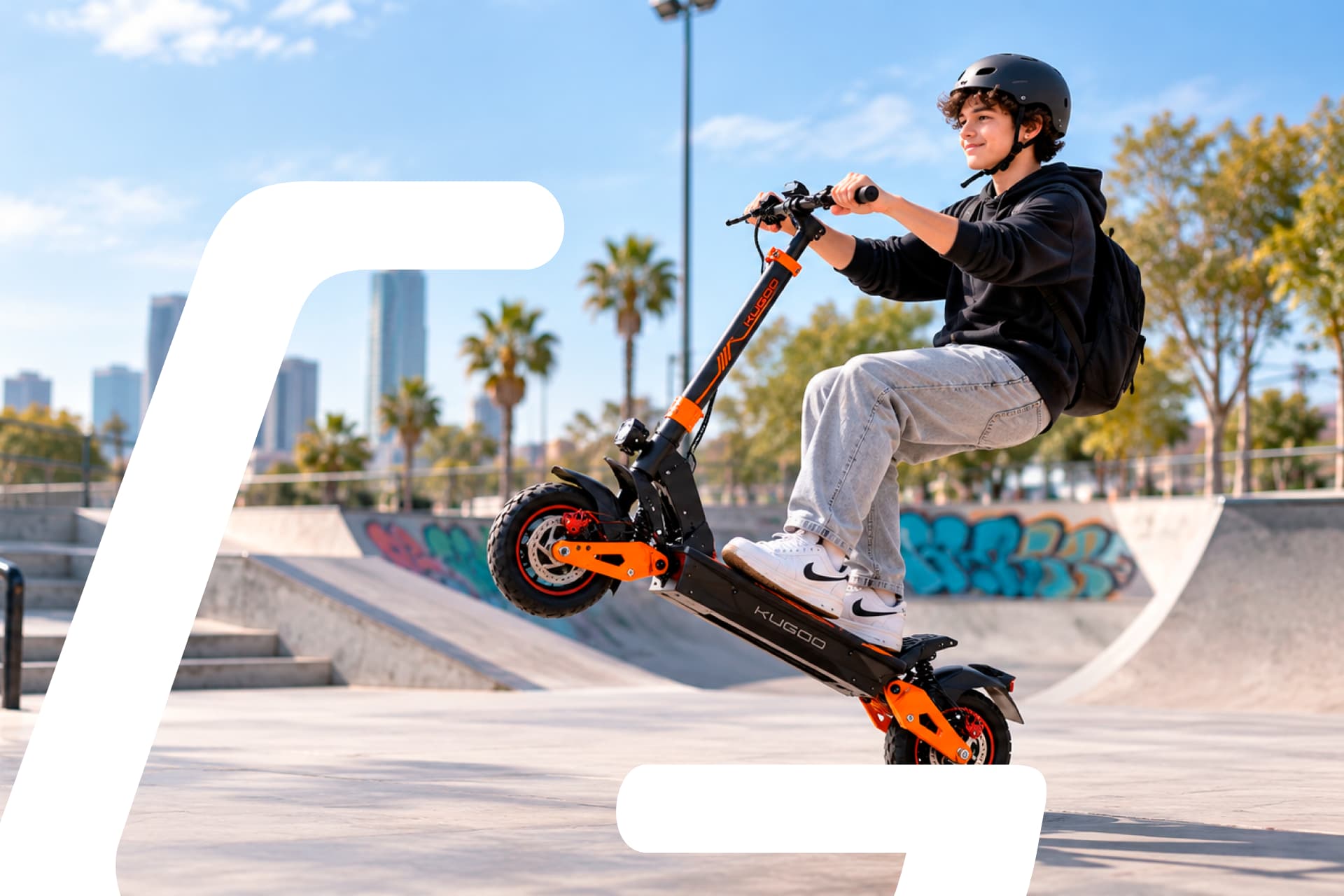 Подросток стантит на Kugoo Max Speed Pro
