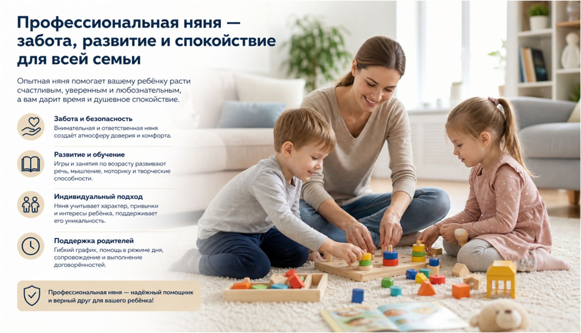 профессиональная няня - надежность и дома, и за рубежом
