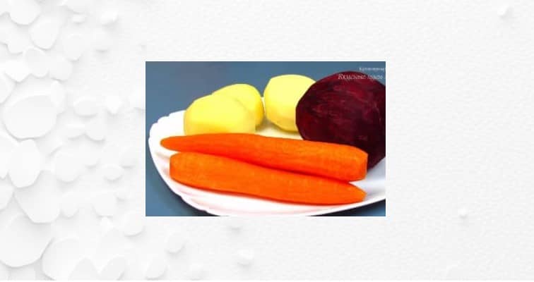 Приготовление винегрета на сковороде: шаг 1