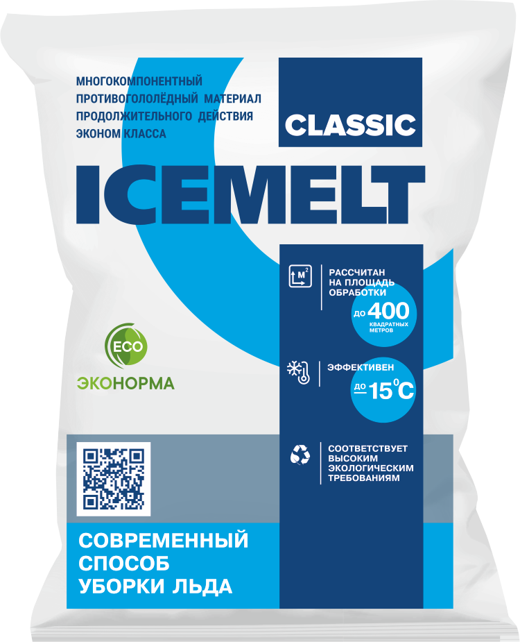 Упаковка противогололёдного реагента ICEMELT Classic
