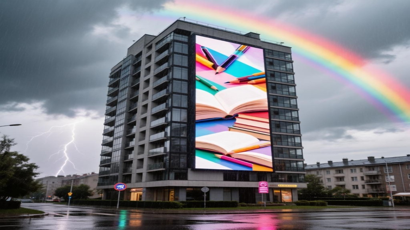 Медиафасад бизнес-центра — кейс Led-Решения