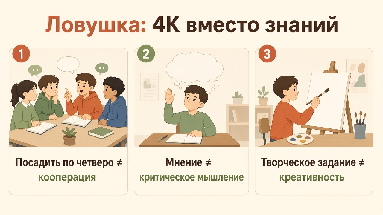 Три ловушки: форма без содержания не развивает 4К
