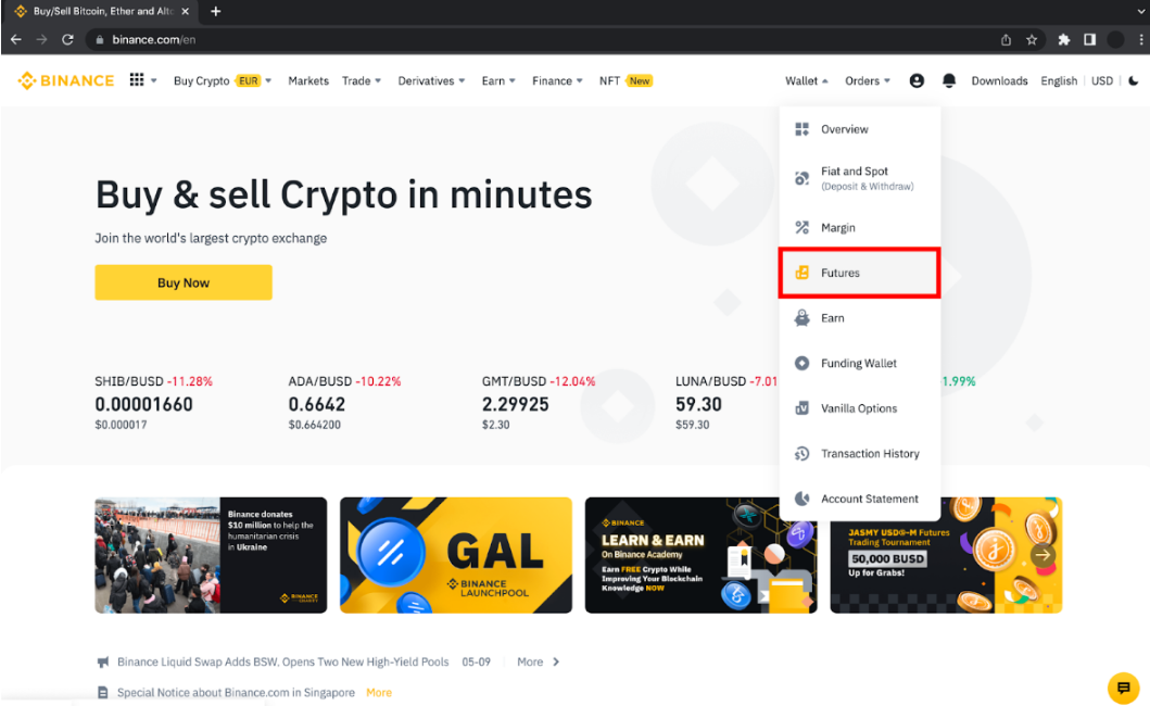 Tracking your deposit on Binance Futures