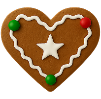 Новогоднее печенье-сердце как символ дружелюбной атмосферы и поддержки гида в турах по Мурманску