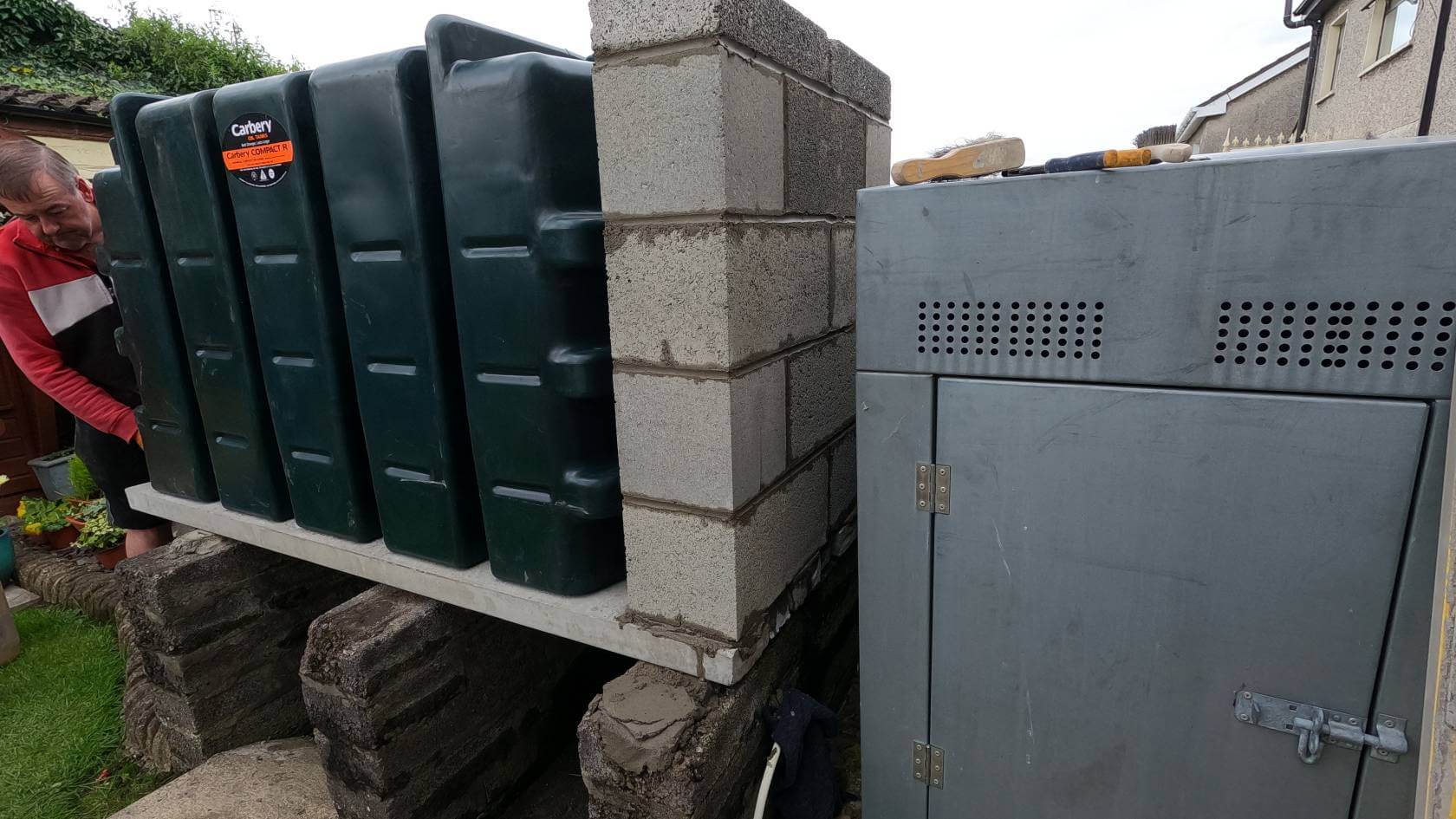 New oil tank installed with firewall