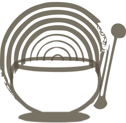 Логотип практики исцеление звуком и медитации с поющими Тибетскими чашами