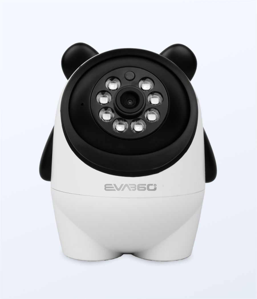 видеоняня в дизайне Панды, купить видеоняню для ребенка, видеоняня с ночным видением, видеоняня с двусторонней связью, видеоняня для дома, стильная видеоняня, видеоняня для новорожденных, видеонаблюдение за детьми, видеоняня с функциями управления, милый дизайн видеоняни