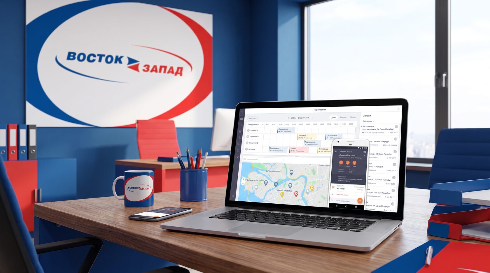 Интерфейс системы управления корпоративным транспортом