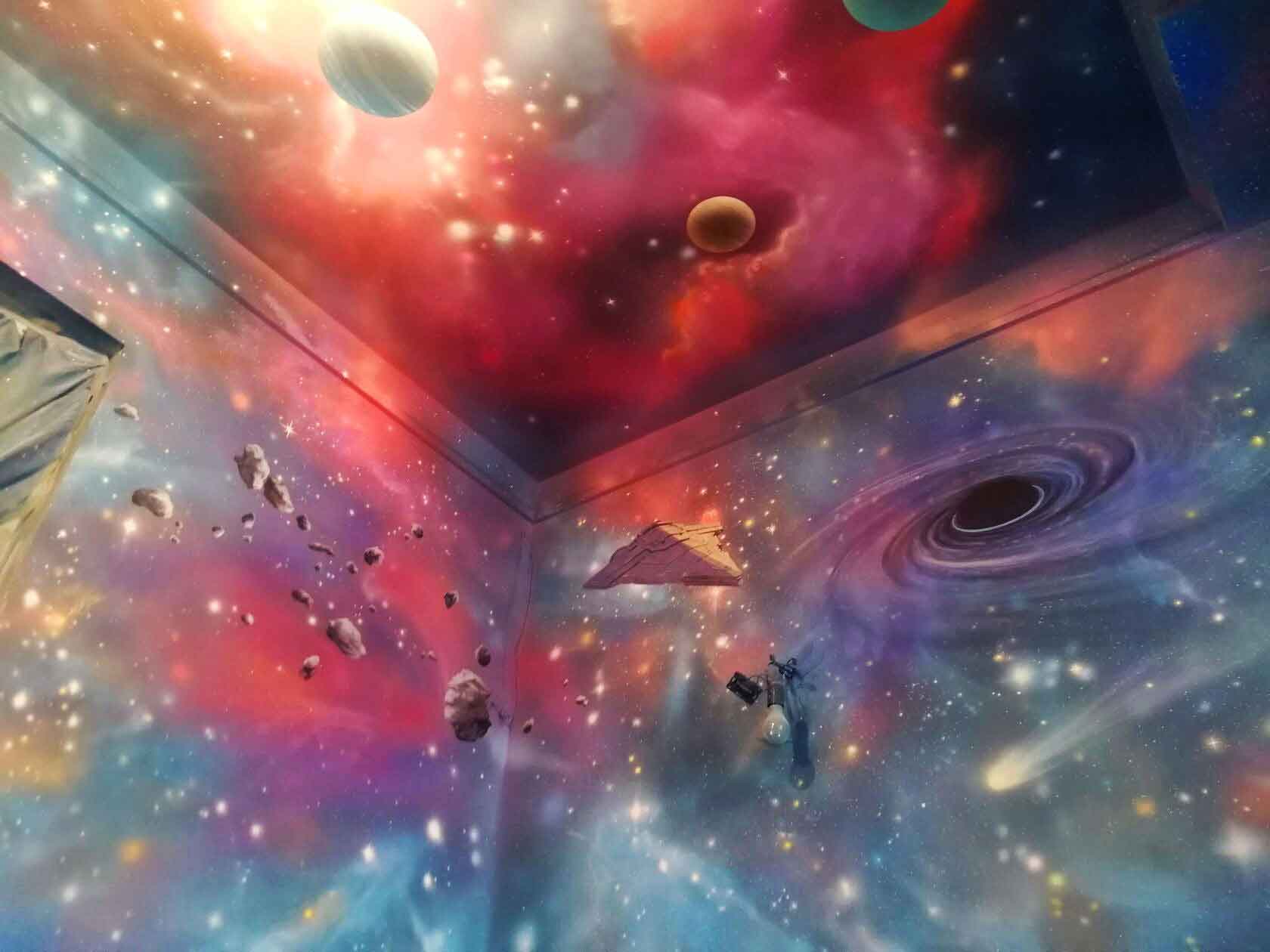 Роспись потолков и стен, Роспись потолков, Роспись потолка космос