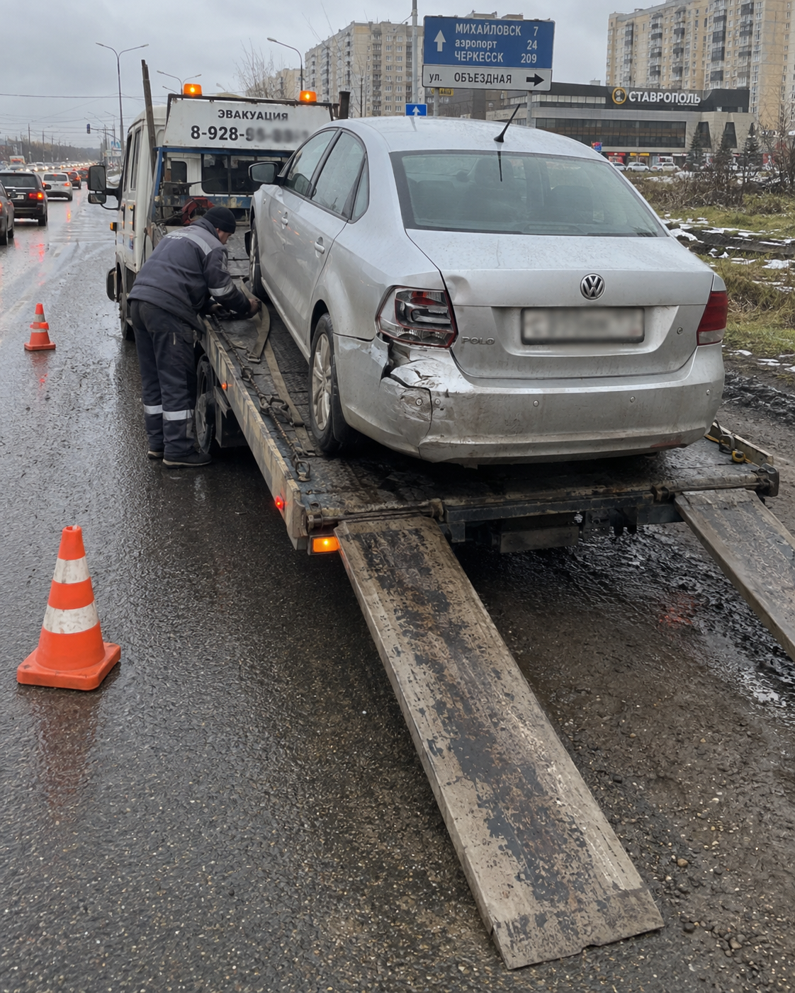 Эвакуация Volkswagen Polo