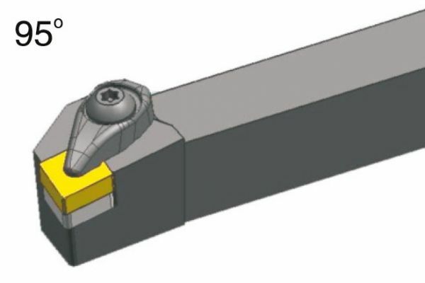 Токарный резец для продольного точения и подрезки торца.