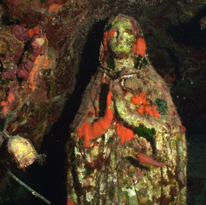 Статуя Мадонны под водой. Дайвинг на Мальте