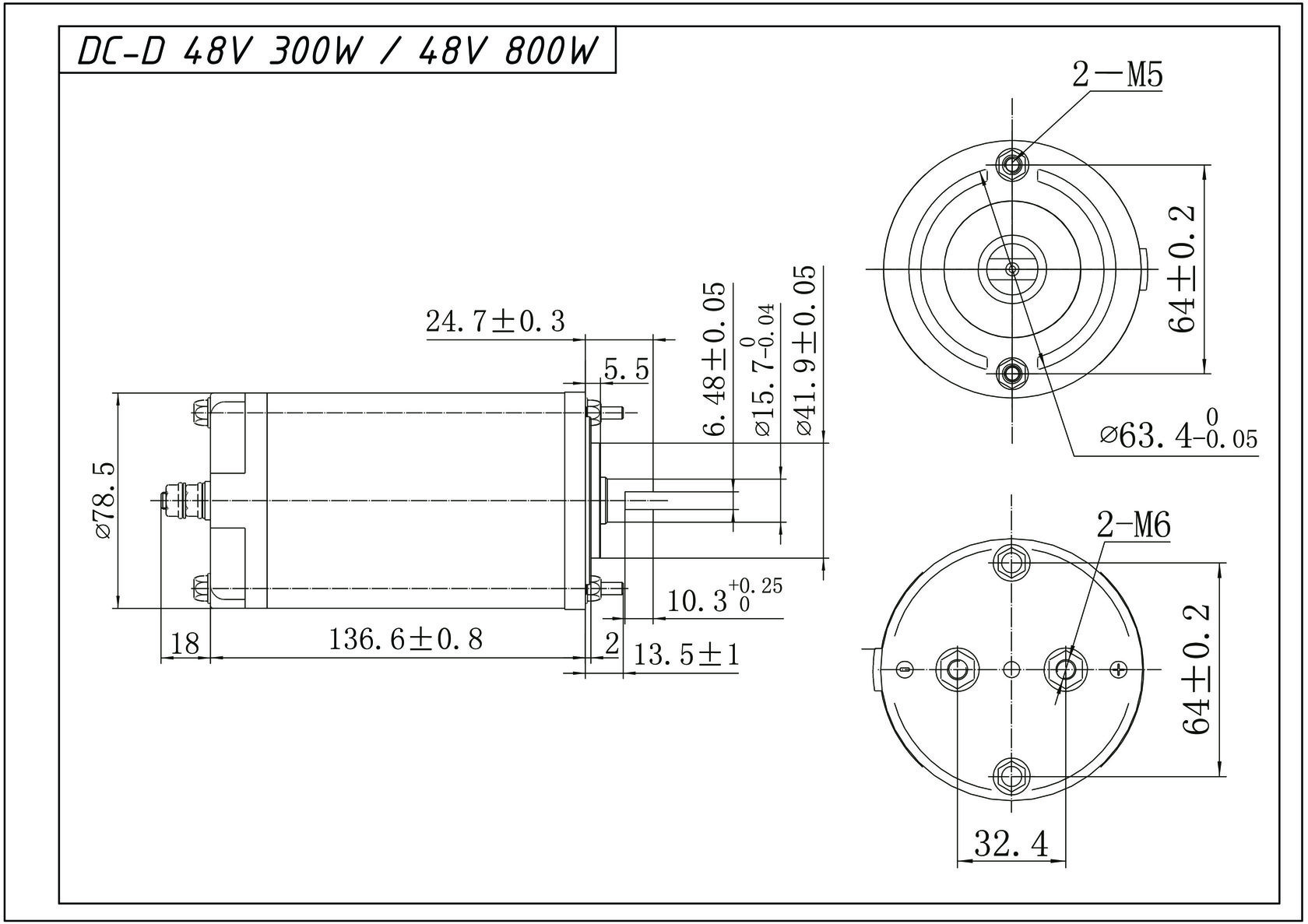 Чертеж электродвигателя DC-D