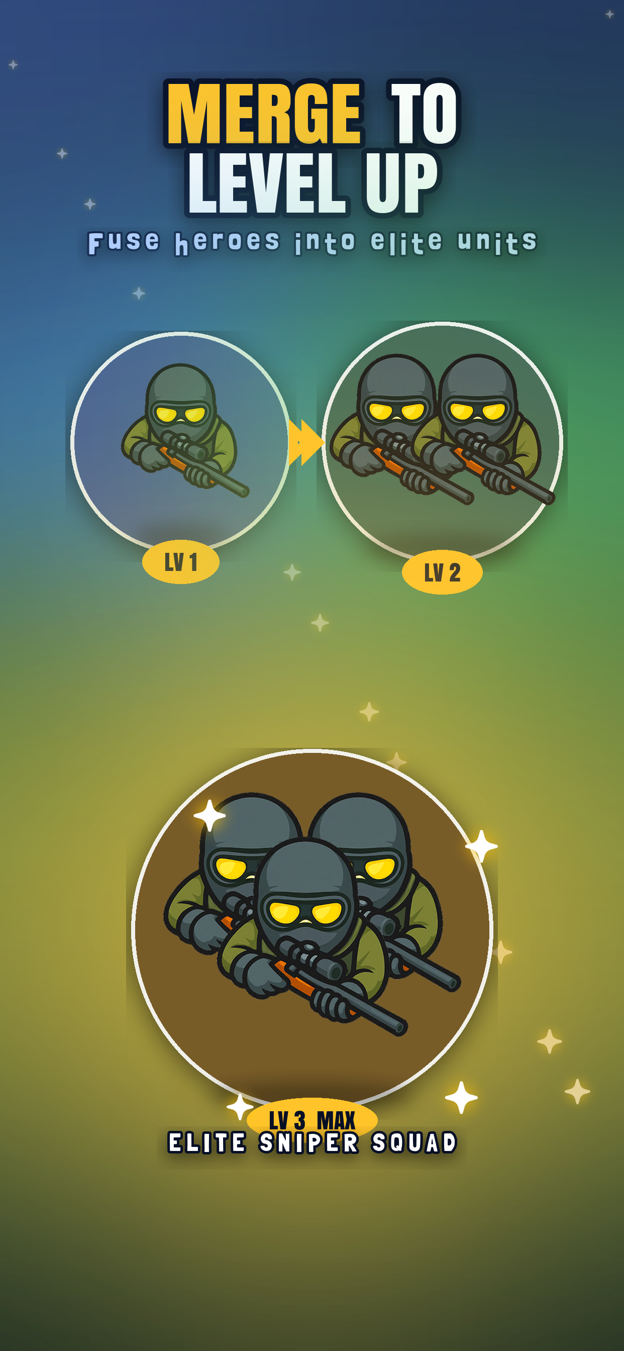 Merge to level up