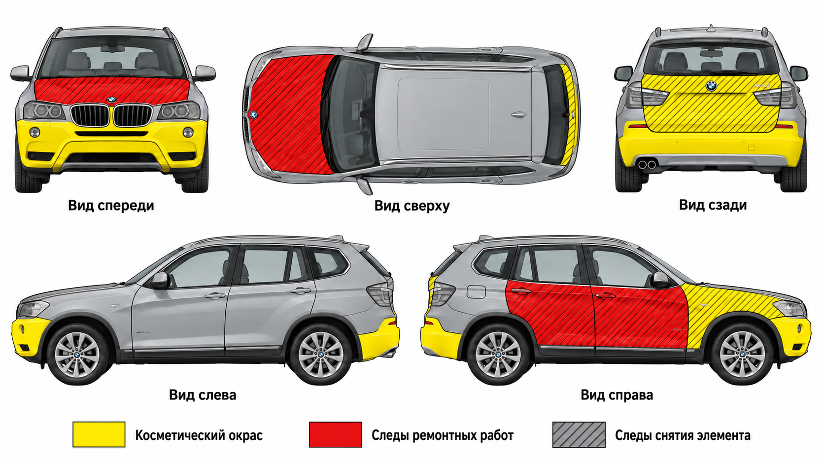 Карта ЛКП BMW X3