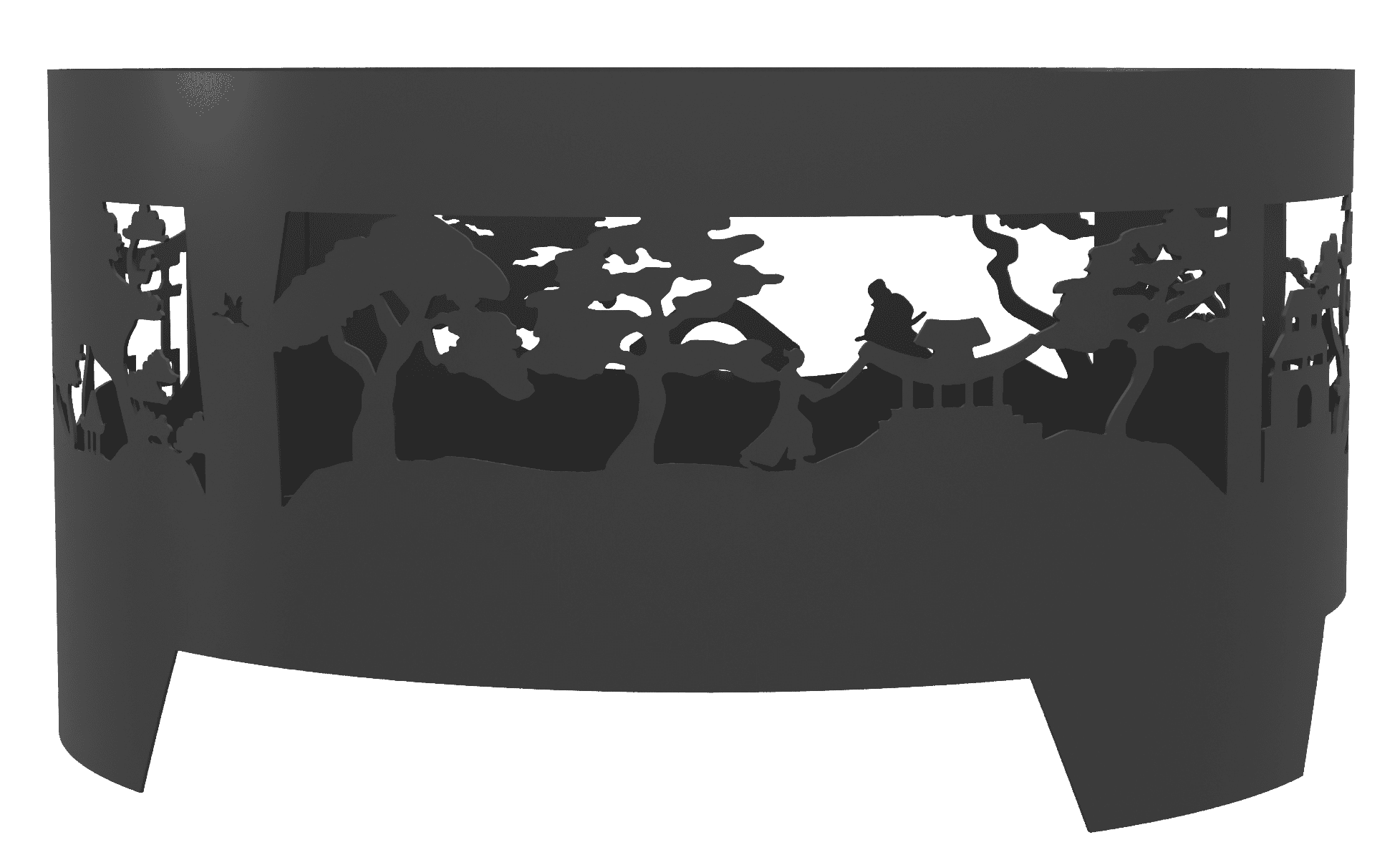 Костровая чаша Япония 65 см чёрная